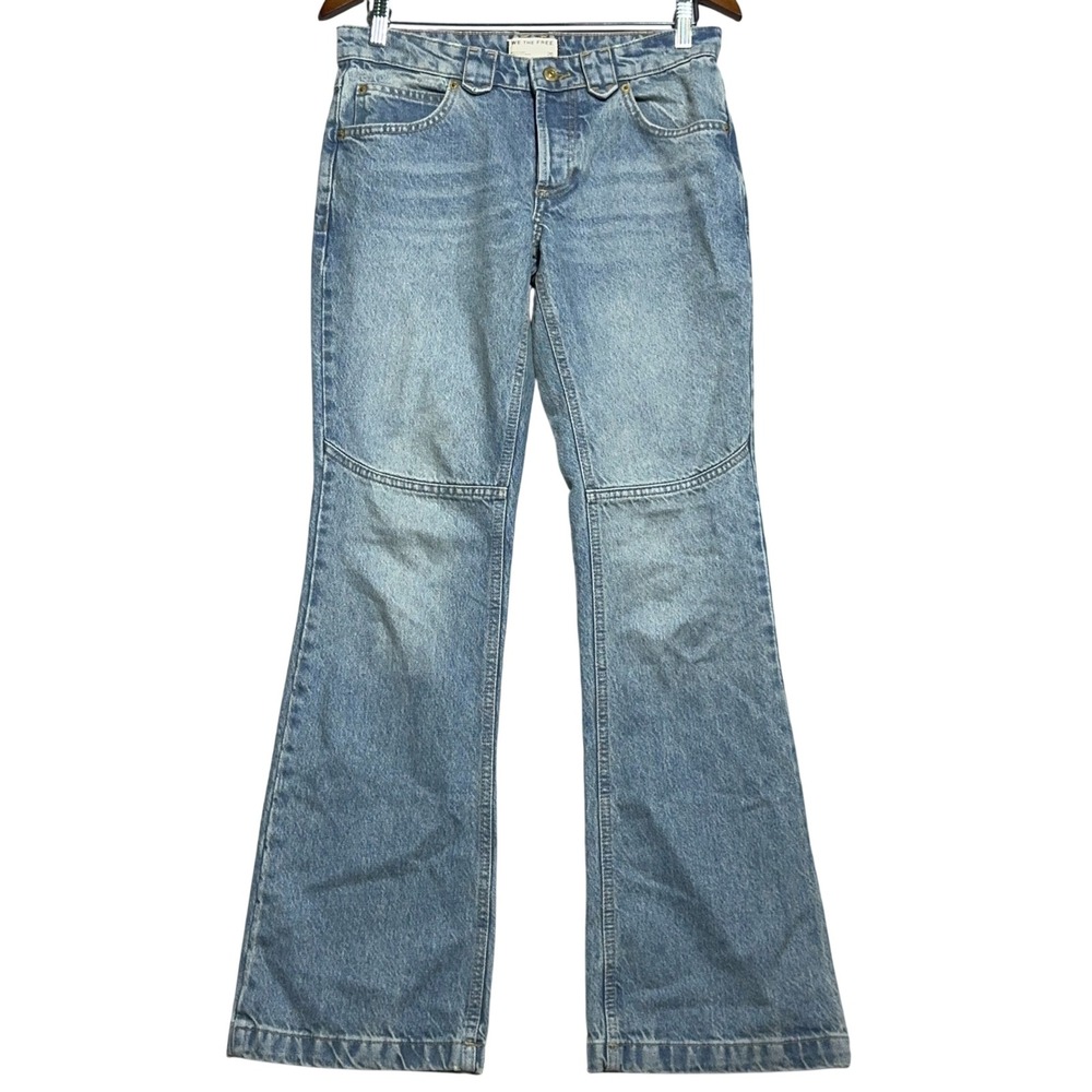 We‎ The Free Flare Jeans Womens Size 26 Cotton Blue Boho Indie